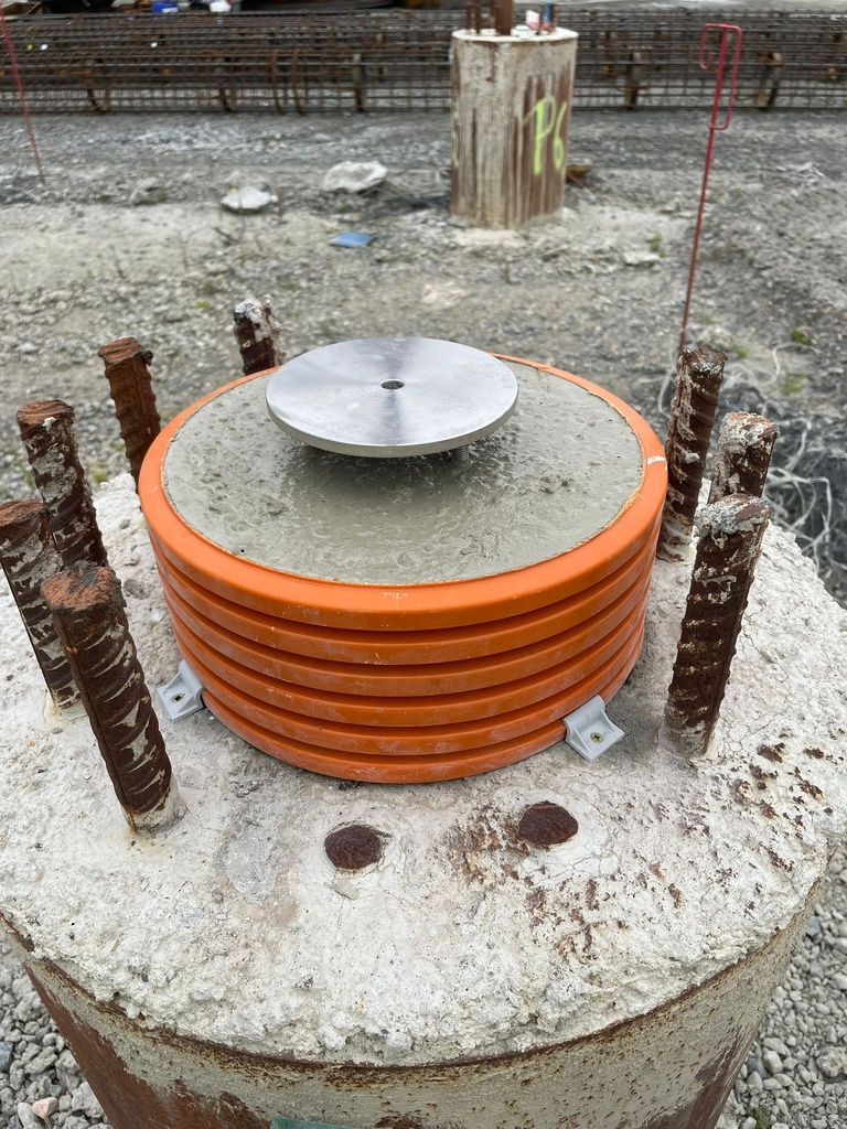 Base centrado forzoso para hormigonar