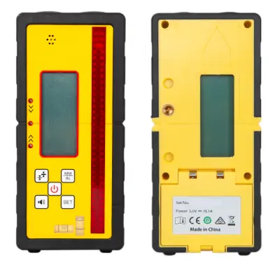 Receptor laser rotativo ROJO / VERDE con precisión en mm con mordaza