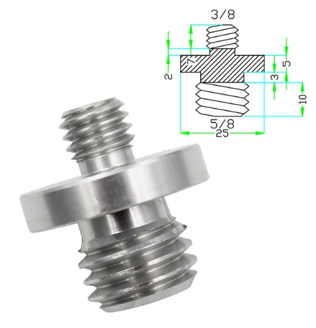 [ADP38] Adaptador Taco a Prisma 3/8" a 5/8"
