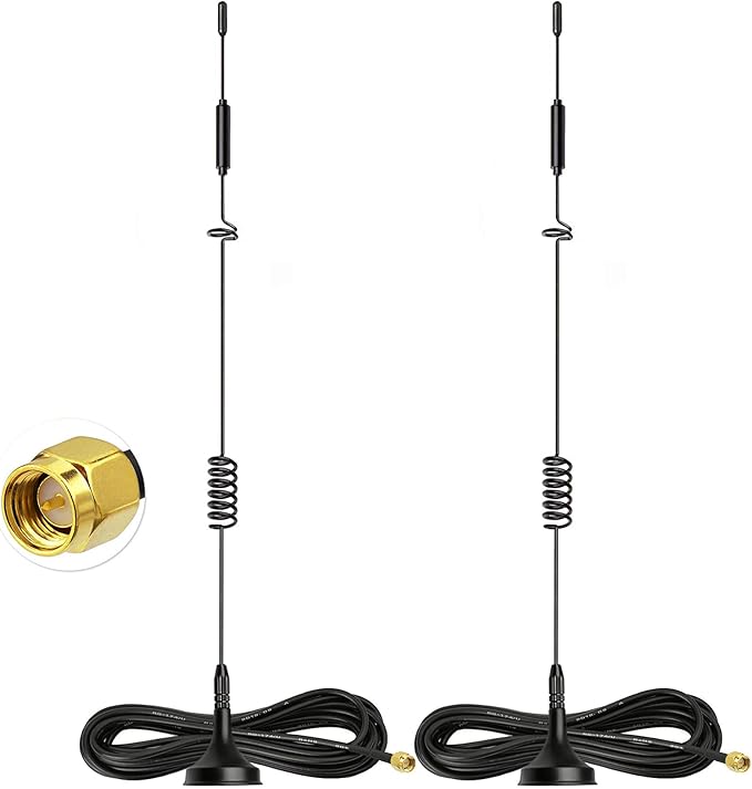 ingfu 4G LTE Antena SMA Macho (2-Paquete) MIMO 8dBi Base Magnética